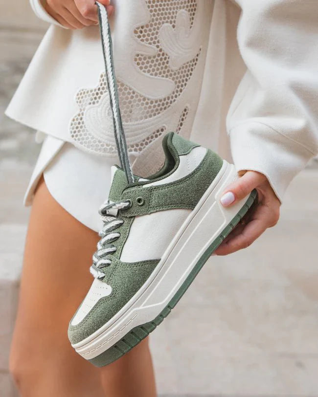 Baskets Kaki Femme Tendance | Casualmode