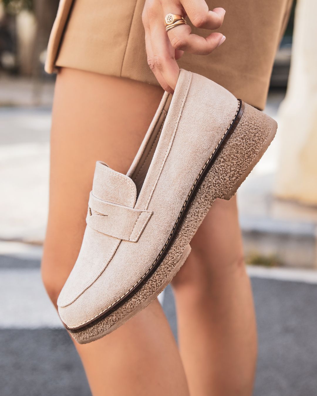 Mocassin femme taupe - Jane - Casualmode.fr