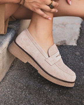 Mocassin femme taupe - Jane - Casualmode.fr