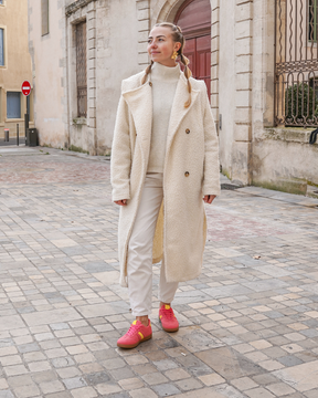 Basket femme rose à lacets - Joséphine