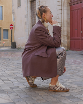 Basket femme léopard à lacets - Joséphine