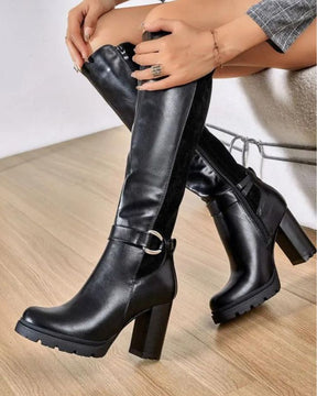 Bottes femme noires à talon - Alexandra - Casualmode.be