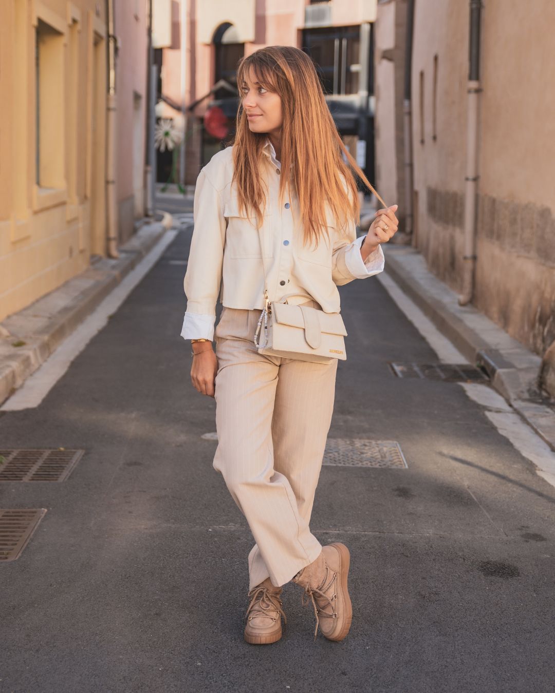 Bottines femme fourrées taupe à lacets - Louna