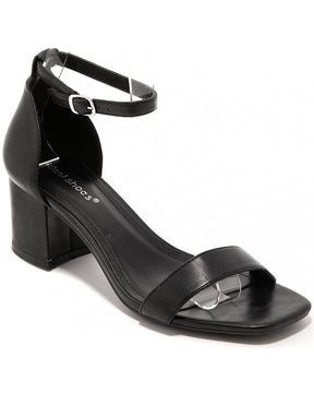 Sandale femme talon carré noir - Judith - Casualmode.fr