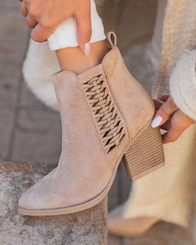 Bottines femme beige à talon - Capucine - Casualmode.fr